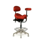 Crown Seating C90SBAB Durango Dental Assistant Western Saddle Stool with Back