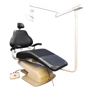 DentalEZ E 3000 Dental Chair with Knight Post Mount Light - Black