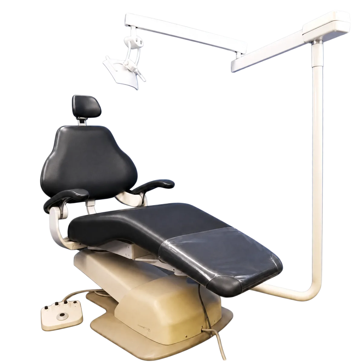 DentalEZ E 3000 Dental Chair with Knight Post Mount Light - Black