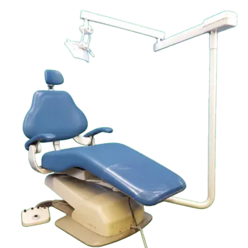 DentalEZ E 3000 Dental Chair with Knight Post Mount Light - Diplomat Blue