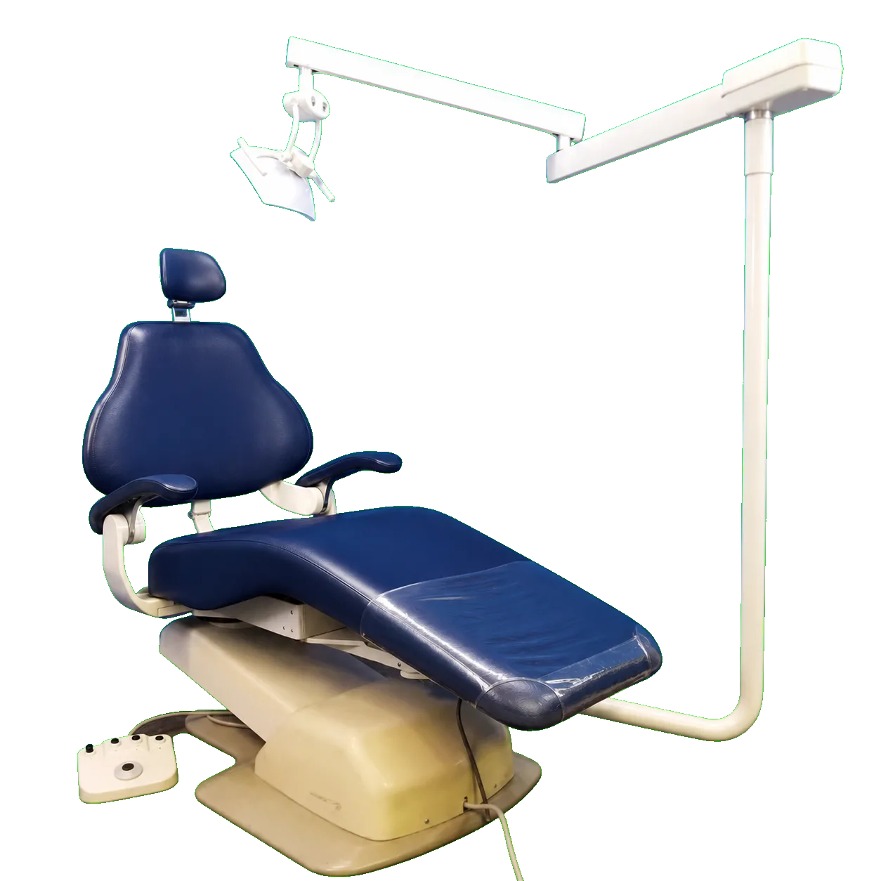 DentalEZ E 3000 Dental Chair with Knight Post Mount Light - Navy