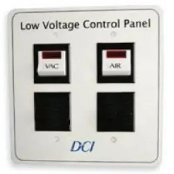 DCI Low Voltage Dual 2 Switch Control Panel for Dental Vacuum, Air, or Water