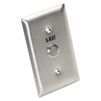 DCI 7134 X-ray Switch w/Stainless Plate & Recessed Xray Exposure Button