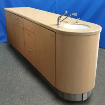 European Design Dental Center Island Cabinet with Solid Surface and Sink