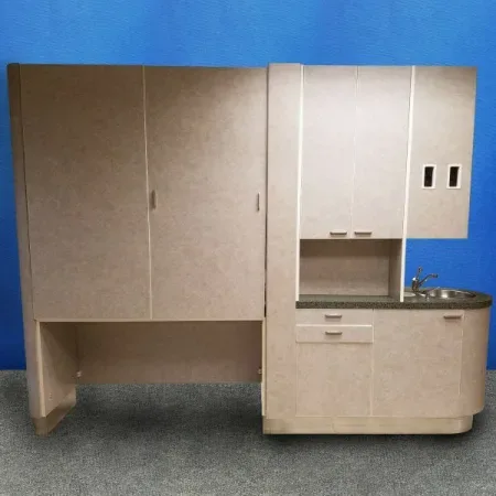 European Design Pass Thru Center Island Dental Cabinet
