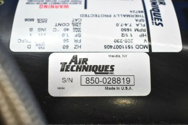 Air Techniques Airstar 22 AS22 - Oil-less Dental Air Compressor - Image 7