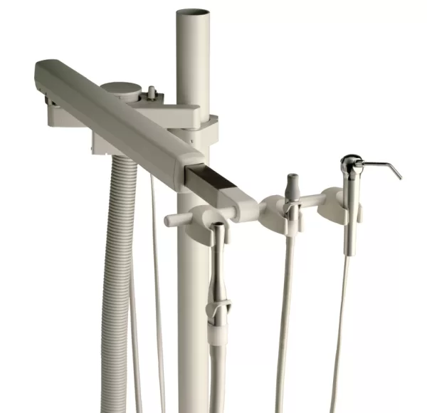 2″ dia. post mount hygiene system with vacuum telescoping arm
