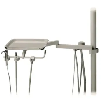 1 Handpiece 2" dia. post mount hygiene system with folding arm and vacuum package