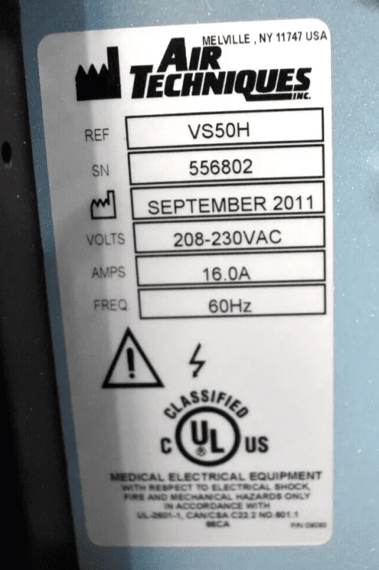 Air Techniques 50H Dental Vacuum Pump - Vacstar 50H - Pre-Owned