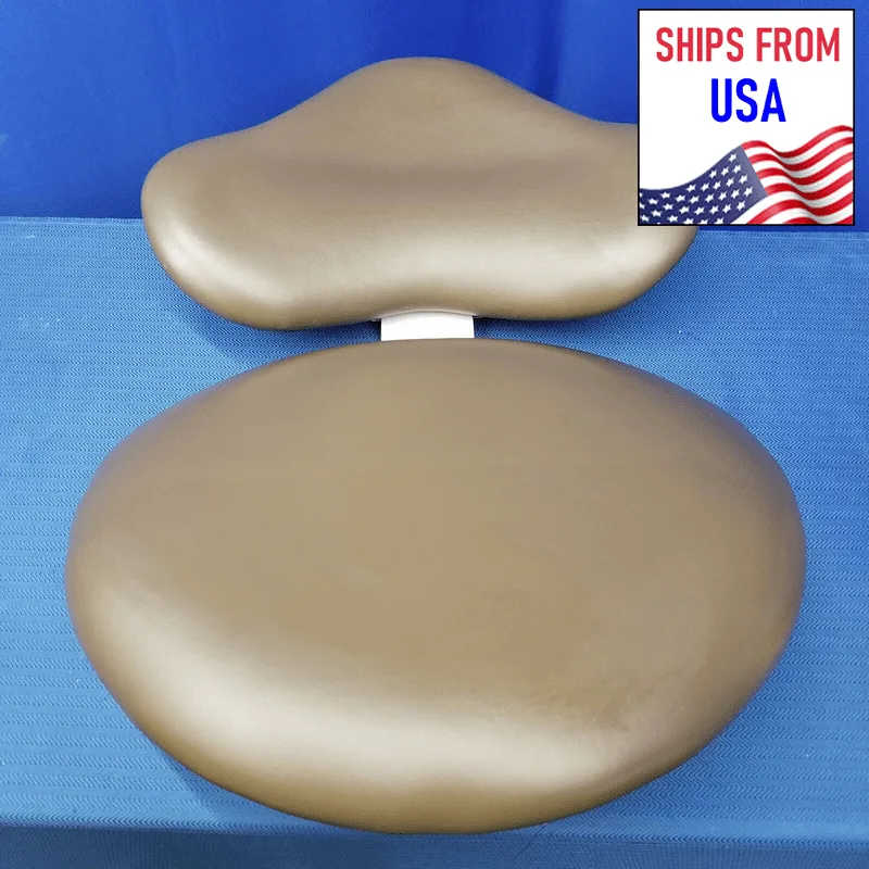 Brewer Brown Ultraleather Doctor's Stool Upholstery with Backrest Hardware