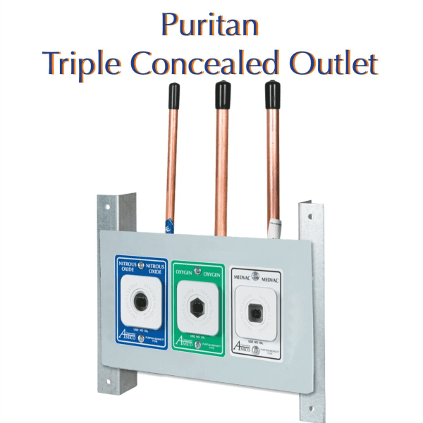 Belmed Puritan Style Triple Outlets Concealed 9011-2213