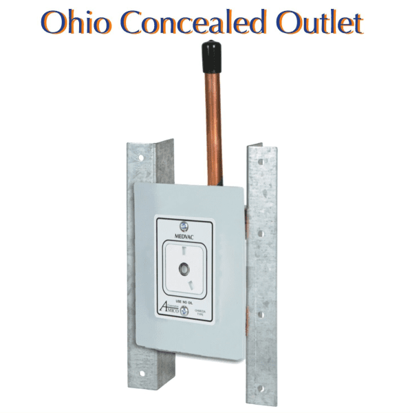 Belmed Vacuum Ohio Style Single Outlet Concealed 9012-0003