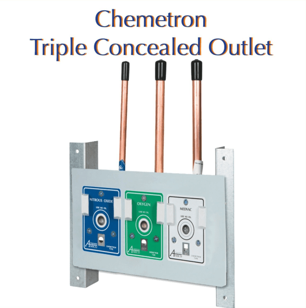 Belmed Chemetron Style Triple Outlets Concealed 9013-2213