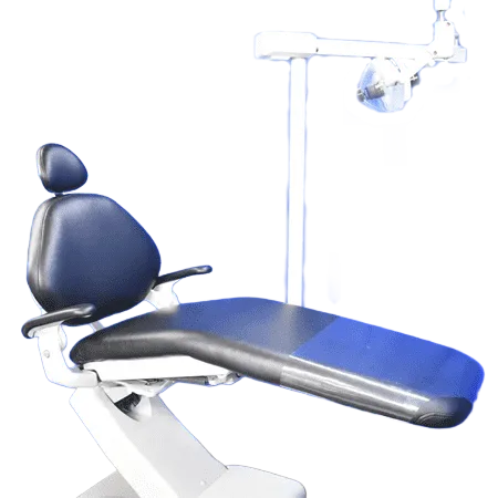 A-dec 1021 Decade Dental Examination Chair with A-dec 6300 Post Mounted Lighting - 2024