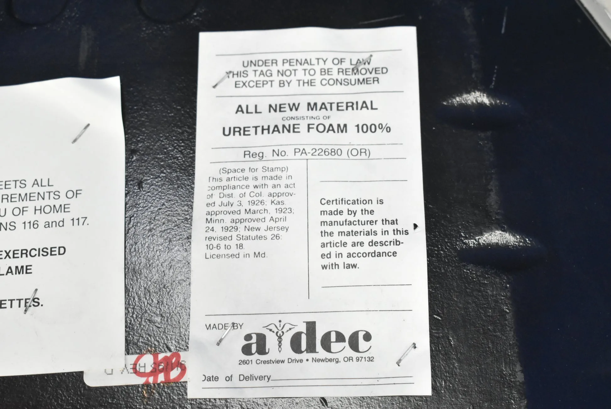 A-dec Decade Dental Chair Back Upholstery Core
