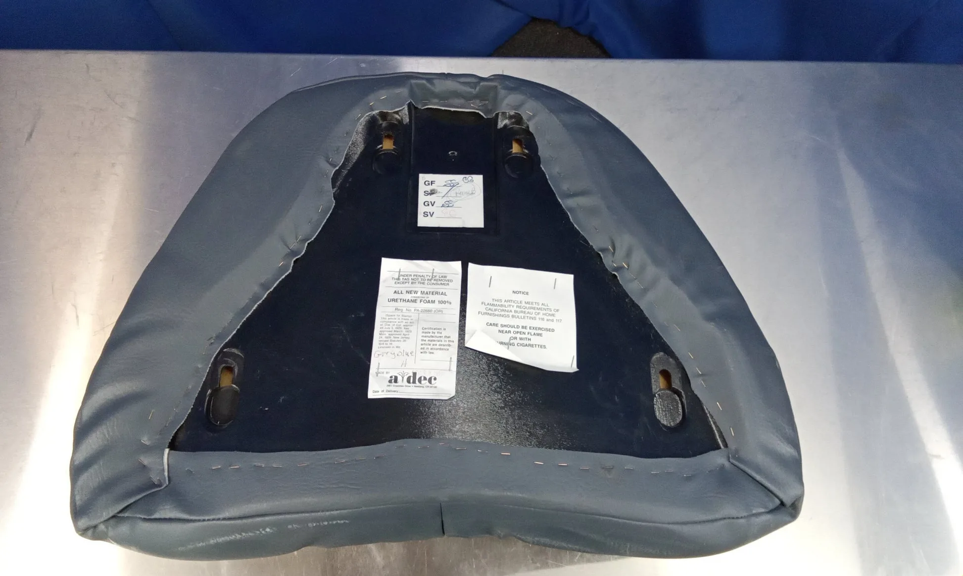 A-dec Cascade Dental Chair Back Upholstery Core - PA-22680