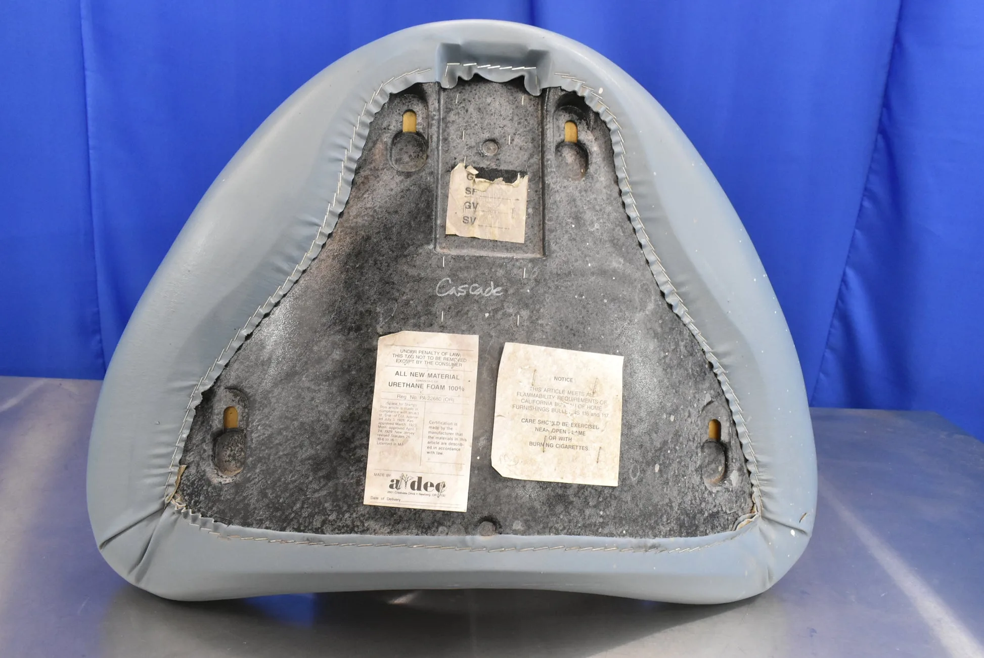 A-dec Cascade Dental Chair Backrest Upholstery