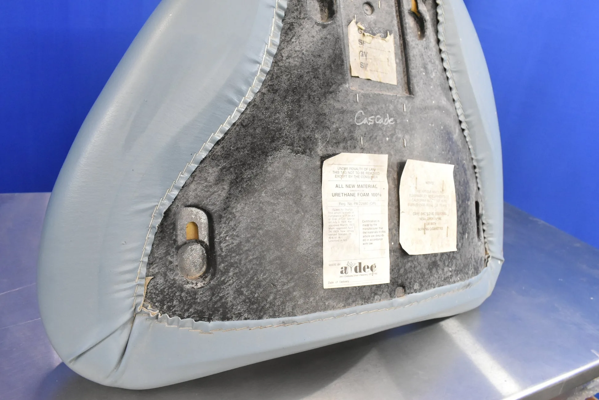 A-dec Cascade Dental Chair Backrest Upholstery