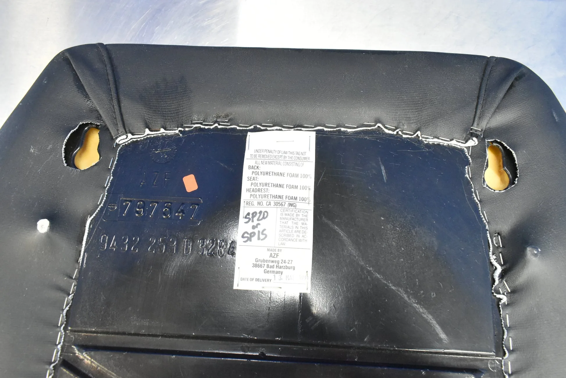 Pelton and Crane Spirit 1500 & 2000 (SP15 & SP20) Backrest Upholstery - Image 4