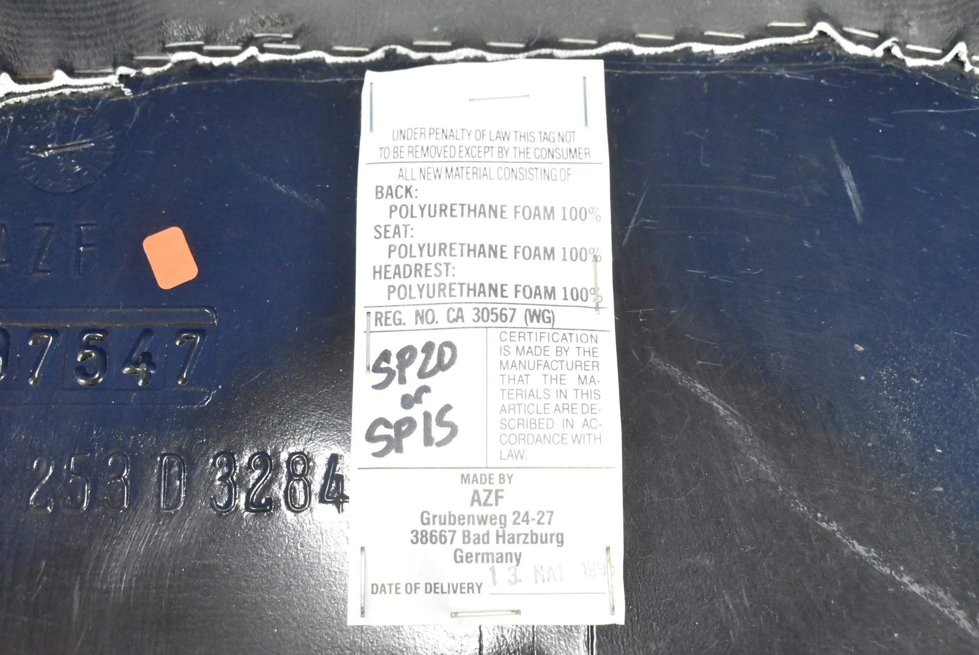 Pelton and Crane Spirit 1500 & 2000 (SP15 & SP20) Backrest Upholstery - Image 2