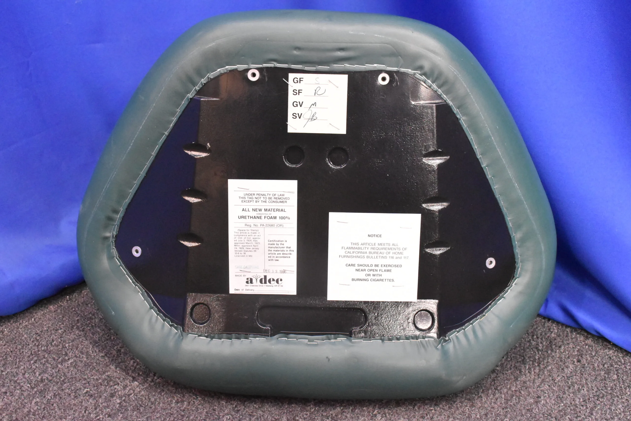 A-dec Decade Dental Chair Backrest
