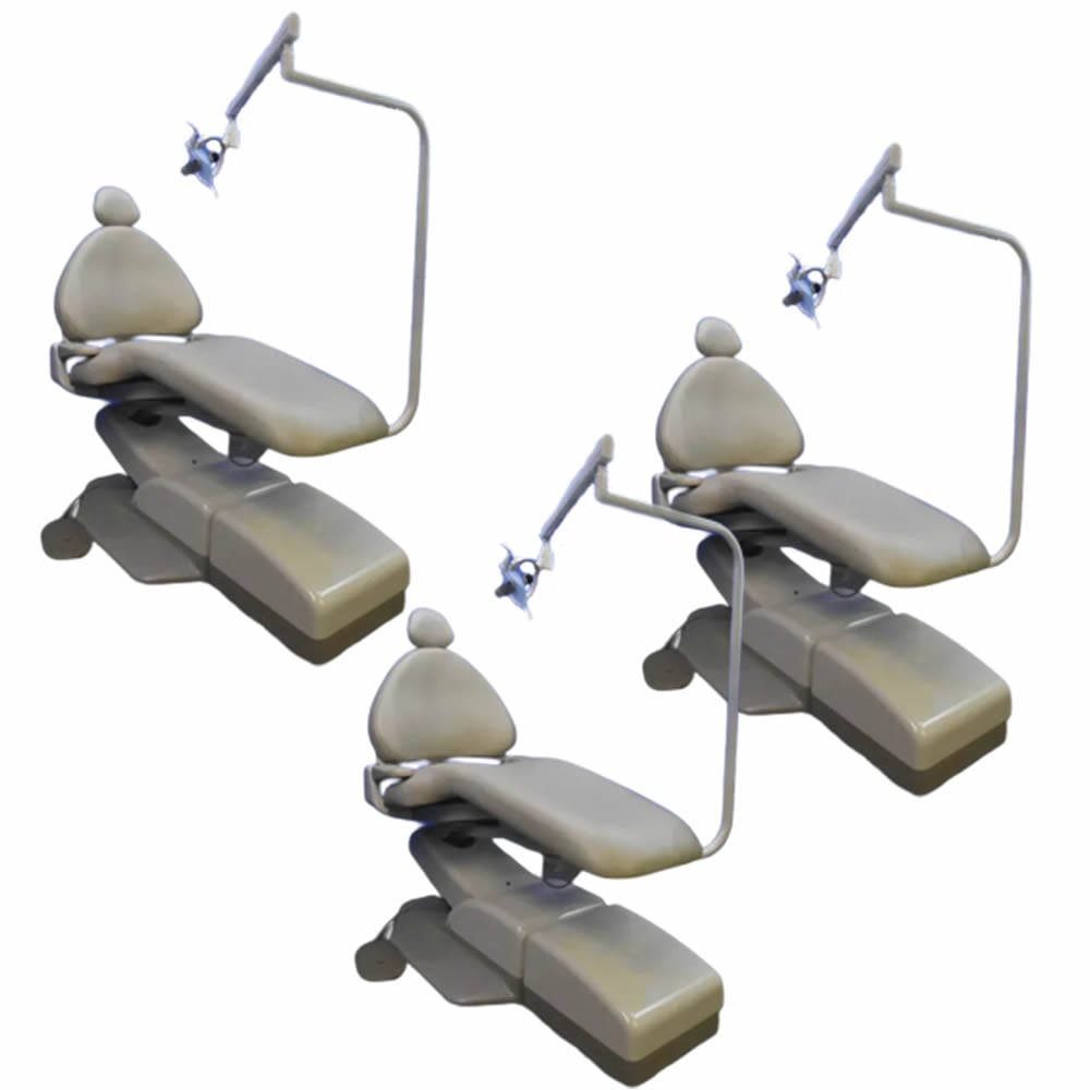 Lot of A-dec Cascade 1040 Dental Chair with 6300 Radius Light Lot of A-dec Cascade 1040 Dental Chair with 6300 Radius Light