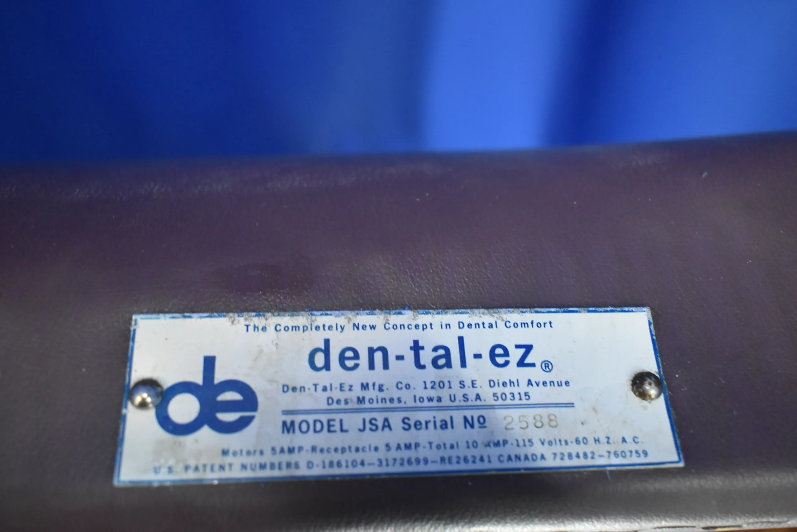 DentalEZ JSA Dental Chair Seat Upholstery
