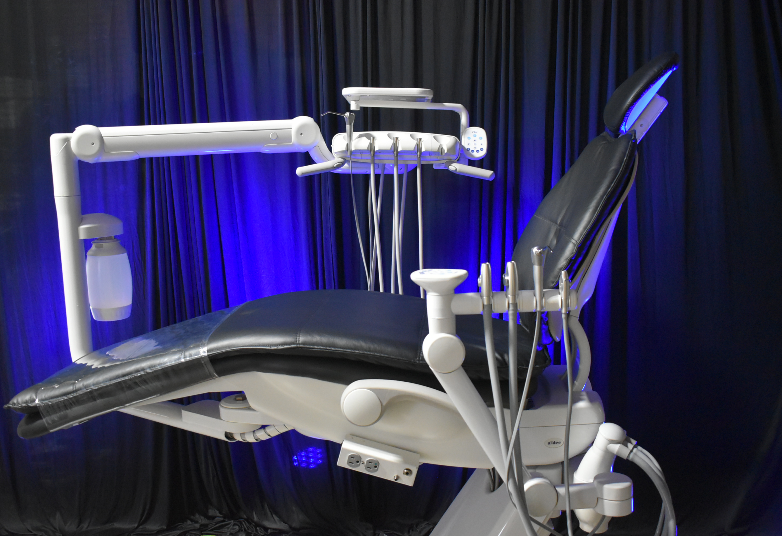 A-dec 511 Full Operatory with Black Ultra Leather Upholstery