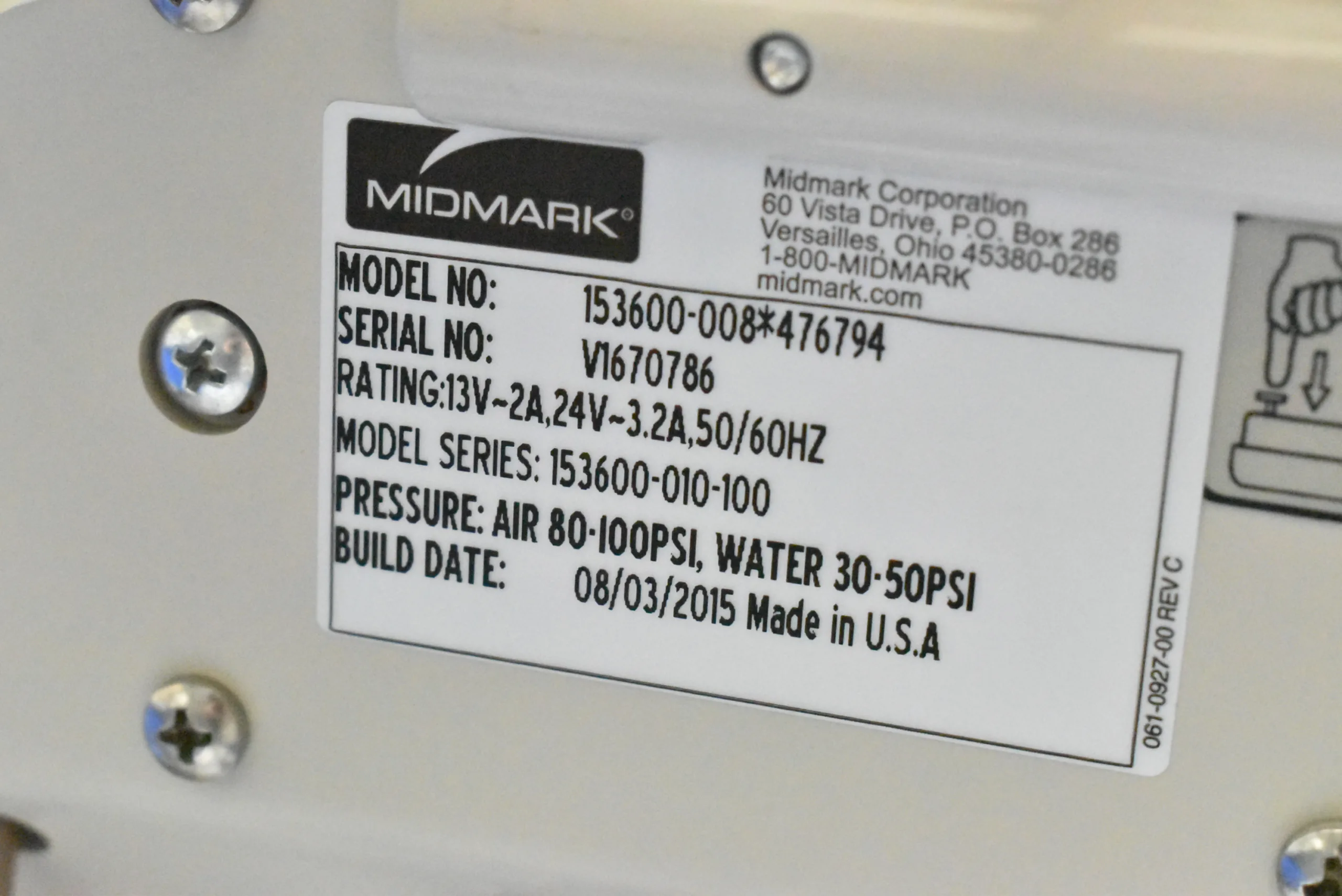 Midmark Ultracomfort with Delivery System