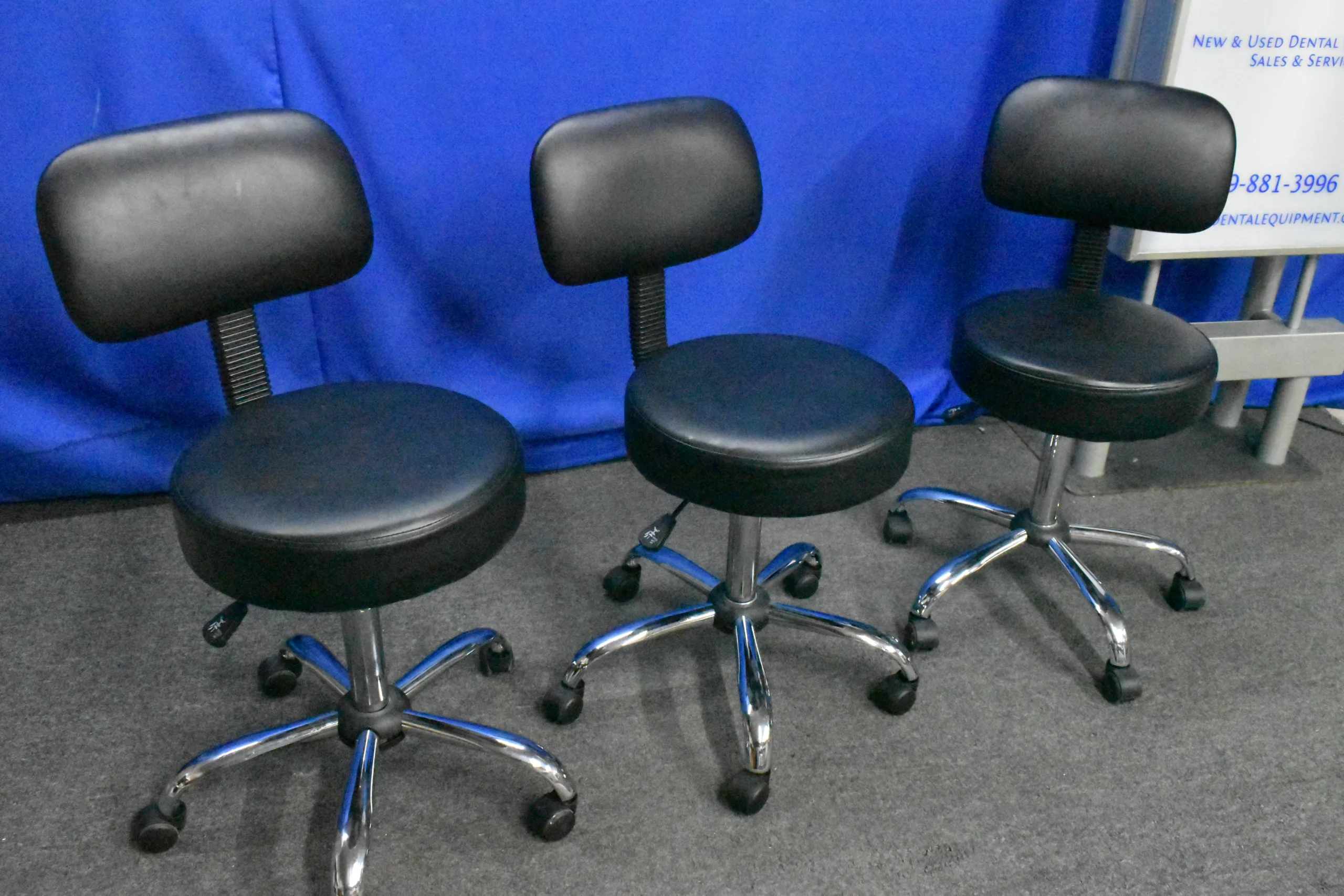 Medical / Spa Padded Professional Adjustable Stool with Back