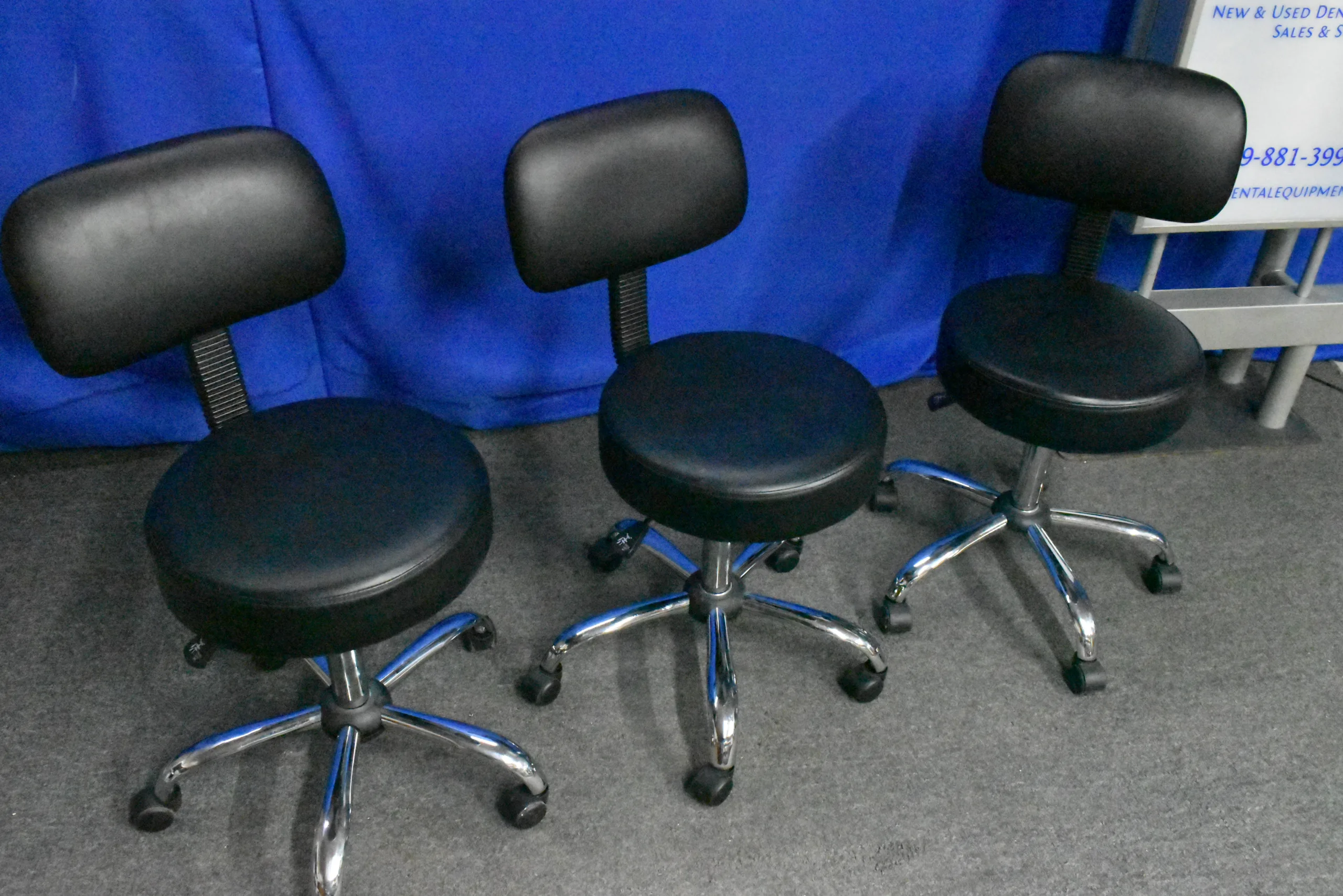 Medical / Spa Padded Professional Adjustable Stool with Back