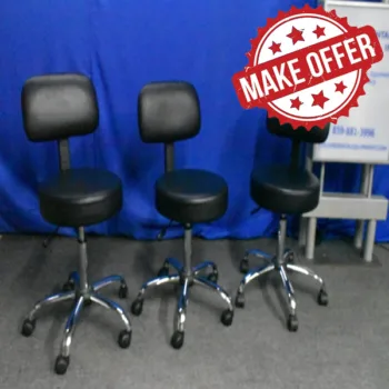 Spa Padded Professional Adjustable Stool with Back offer