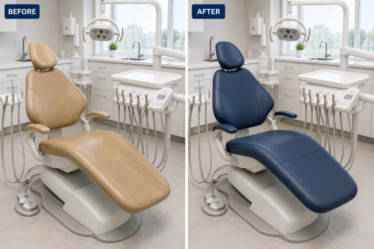 Dental Chair Upholstery - Upholstery Before After